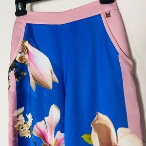 TED BAKER designer satin pants shiny luxurious size 0
